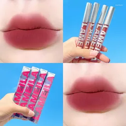 Lip Gloss Velvet Matte Glaze Light وليس من السهل تلاشي مستحضرات التجميل الطويلة المليئة بالترطيب