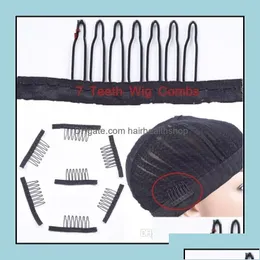 Клипки для удлинения волос аксессуары Инструменты продукты 7 Theeth Nearnable Steel Combs для Caps extensi dhakc drop d otck5
