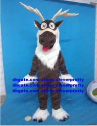 Deer Sven Reindeer Mascot Costume Adult Cartoon Forme Stuft Suit People Wearing Endersement Promotion CX2022