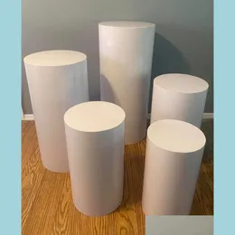 Christmas Decorations Round Cylinder Pedestal Display Art Decor Plinths Pillars For Diy Wedding Decorations Holiday Y200903 Drop Del Dh5M6