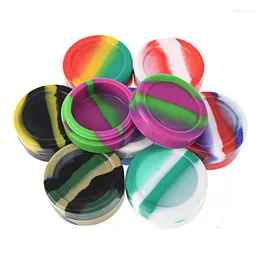 Bottiglie di stoccaggio Vasi rotondi in silicone Dab Wax Container Silicone antiaderente da 10 ml per vaporizzatore butano olio Bho