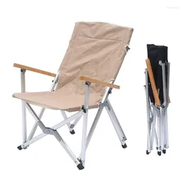 캠프 가구 야외 캠핑 의자 하이킹 알루미늄 합금 너도밤 나무 팔걸이 낚시 접이식 휴대용 접이식 자연 피크닉 브래킷