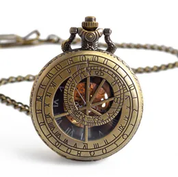 Antiguo reloj de bolsillo de bolsillo mecánico de bobinado mecánico de brújula