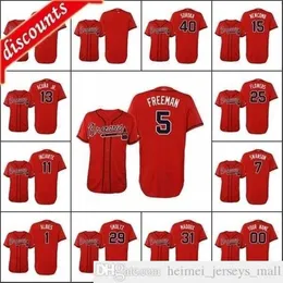 2021 Men #13 Ronald Acuna Jr 1 Ozzie Albies Baseball Jerseys Stitched 11 Ender Inciarte 40 Mike Soroka Custom Women Youth Flex Base