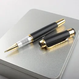 عالي الجودة فاخرة الهلام المعدنية القلم القلم مدرسة الثقبية 0.5 مم هدية NIB