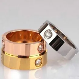 Anel de designer de anéis de banda para homens homens de zircônia no engajamento de titânio anéis de casamento jóias presentes de moda acessórios de moda quente sem caixa