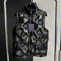 Geprägte Buchstabe Down Jacket Weste für Frauen Senior Black Coat Top Winter warme Damen Jacken Westen