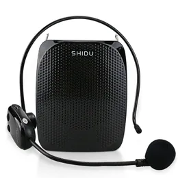 Diğer Elektronik Shidu 10W Şarj Edilebilir Taşınabilir Kablosuz Ses Amplifikatörü Öğretmenler için Tur Rehberi Megafon UHF Mikrofon Öğretim Hoparlörü S615 221025