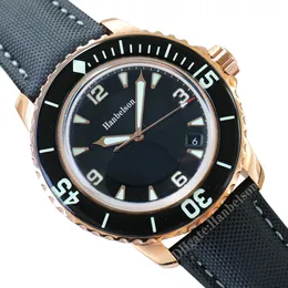 メンズ腕時計 8215 自動巻きムーブメントサファイアガラスレザーストラップ腕時計発光ブラック日付文字盤ローズゴールド 2836 機械式 ST9 腕時計