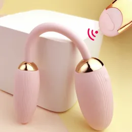 Zabawki seksu elektryczne masagery Scasager podwójny wibrator podwójny skok jajko dildo wibratory łechtaczki do pochwy masaż anal tyłek wtyczka dorosła