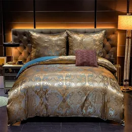 침구 세트 Jacquard Weave Duvet Cover Bed Euro Bedding Set Double Home Textile Luxury Pillowcases Bedroom Comforter 220x240 No Sheet 221025