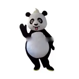2022 neue Halloween Panda Maskottchen Kostüme Cartoon Charakter Erwachsene Gr