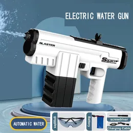 Pistolleksaker Stor automatisk Elektrisk vattensprängning Sommarlek Laddbar vattenpistol Högtryckspool utomhus Strandpool 221025