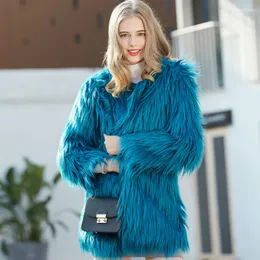 Женская меховая одеяние женская одежда зима 2022 европейская и американская мода Fashion Fourrure Femme Женщина с длинным рукавом