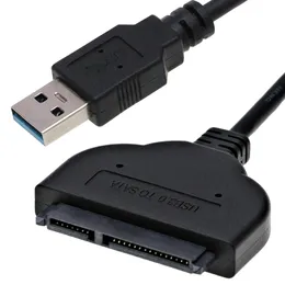 Cabos USB 3.0 para SATA de alta velocidade para HDD externo de 2,5 polegadas SSD disco rígido SATA 3 22 PIN Adaptador