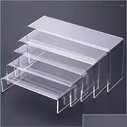 Hooks Rails Hooks Rails 5st/Set Transparent Acrylic Display Stand Figurer Mini Statyes Dessert Storage Rack Cosmetic Make Lavac DHFJB