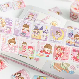 Gift Wrap Lovely Cartoon Girls Die Cut Adhesive Sticker Sealing Stickers Junk Journal Envelope Baking Wrapping Scrapbooking Etiketter