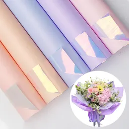 Gift Wrap 20Sheet Valentine's Day Bouquet Wrapping Paper Waterproof Rose Flower Double-Sided Color Florist