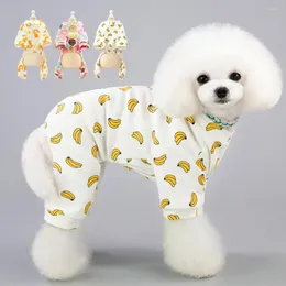 Dog Apparel Cute Cotton Clothes For Dogs Autumn Winter Cat Clothing Shirt Small Medium Outfit Chihuahua Shitzu Banana Duck Print