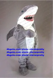 Grey Shark Killer Whale Mascot Costume Mascotte Grampus Orcinus Orca Adult Cartoon Character Outfit Suit Film Theme Group Photo No.1235