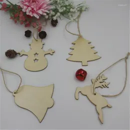 Dekoracje świąteczne Wynlzq Płatkę śniegu drewniane ozdoby rustykalne wesoły drzewo wiszące ozdoby upuszczone imprezowe gwiazdy na domach do domu