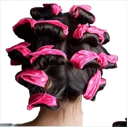 ヘアアクセサリーナイトスリープソフトDIYスタイリングフォームローラーツールマジックフレキシブルカーラー革新的なヘアローラーポルカドットドロップデリケートドゥーン