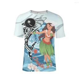 Camisetas para hombres African Girl Print Ropa para hombres Polinesia Tribu tradicional Camisa de gran tama￱o para hombre Leisure Camiseta corta O Cuello