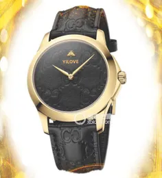 Atmosfera classica Bee Skeleotn Quartz orologio da 38 mm di bell'aspetto Svizzera di alto livello di orologi da uomo di lussuoso vera pelle da donna orologio da polso da polso regali