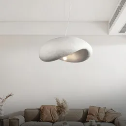 펜던트 램프 북유럽 미니멀리스트 와비 사비 바람 LED 조명 광택 거실 식당 홈 장식 침실 바 다락방 매달이 램프 비품