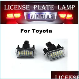 Other Car Lights For Camry Yaris Ez Vios Corolla Led License Plate Lamp White Color Car Light Accessories Size 61X29X62Mm Drop Deliv Dhcms