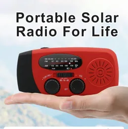 Ręcznie korka latarka awaryjna ładowanie USB Dynamo DIMOUD LED LIGHT LIGHT SOS Alarm Noaa/AM/FM Weather Solar Radio