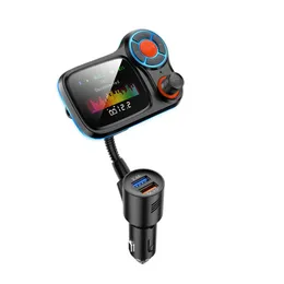 1 8 tums färgskärm Bluetooth FM sändare bilradio bluetooth adapter händer telefon ledande ljus323g