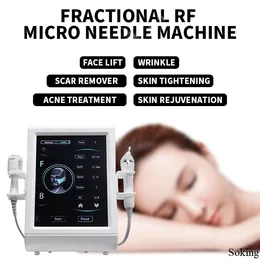 Gold Mirco Needle RF Equipment Fractional Microneedles Radiofrekvens Maskin Skin Dra åt Scarlet RF Microneedling Device för borttagning av stretchmärken