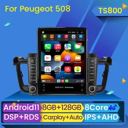 Peugeot 508 508SW 2011-2018 için araba DVD Radyo Video Oyuncuları IPS, Carplay Android Auto GPS Navigasyon No 2 Din 2Din DVD