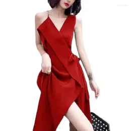 Casual Dresses Fashion Red Eevening Dress Women's Clothing Summer 2022 Sexy Temperament Short Bbirthday Party