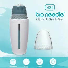 Microneedle Derma Stamp H24 Titanium Justerbar Micro Derma Hydra Needle 10ml L￶sning f￶r rynkningsborttagning Skinf￶ryngringstorlek fr￥n 0,25 mm -1,5 mm