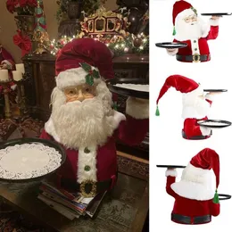 Noel Süslemeleri Noel Atıştırmalık Stand 2 Katman Reçine Yiyecek Tepsisi Cupcake Tutucu Kase Noel Masa Dekorasyon Süsleri Atıştırmalık Raf R230726