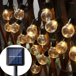 Strings Solar Globe 20/20/30 Luzes de esferas LED LUZES DE BAIL POWER PATIONED Holida de férias Luz de Natal para Decorações de Partes de Jardim em casa