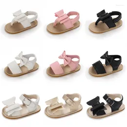 First Walkers 2022 Brand Baby Girls Fashion Cute Leather Bow Princess Shoess мягкая подошва без скольжения летние сандалии.