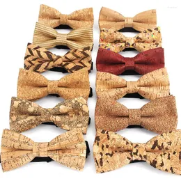 Bow Ties slipsar manliga kork Bow-bindningar kreativa träkorn Bow-Tie Wedding Groom värd Bowtie gåvor för män Business Men's Accessories