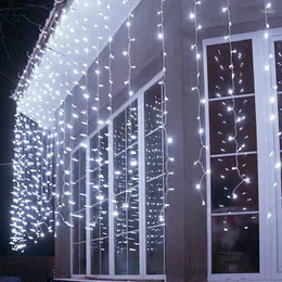 Strings 5M Opad 0,4-0,6m Świąteczne światła Dekoracja Outdoor LED Curtain Party Garland Navidad 2022