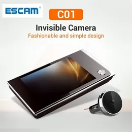Дверные звонки ESCAM C01 3,5 -дюймовый цифровой ЖК -дисплей 120 градусов просмотр