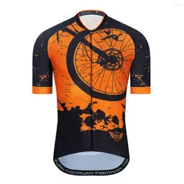 Гоночные куртки Keyiyuan Cycling Jersey Мужчины с коротким рукавом горные велосипеды дышащие велосипедные рубашки Road Mtb одежда Abbigliamento