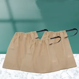 Marcas Design Sacos de armazenamento de linho de linho de algodão A prova de poeira tampa a bolsa com sacos reutilizáveis ​​de cordão para sapatos para bolsas de viagem Organizador de bagagem HOM HOM