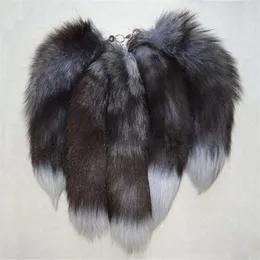 Клавичные женские сумки Fatpig Women's Charm Fox Tail Long Fox Furs Fairbag Simbag Brinket Accessories Пушистые сумки G221026