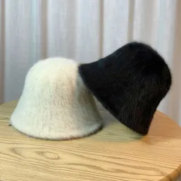 Beanie/Skull Caps Kawaii Hat Solid Color Imitation Mink Hair Female Winter Fall Warm Straight Fisherman Trend Bucket T221020
