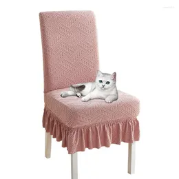 Pokrywa krzesełka elastyczne pokrowce jadalniowe z fotelem z fotelem na spódnice do pokoju kuchennego