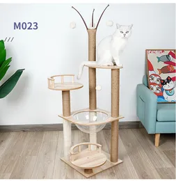 猫のスクラッチキティの家具の引っ掻くポスト大きな木の塔ポスト子猫のコンドミニアムアクティビティセンタークライミング