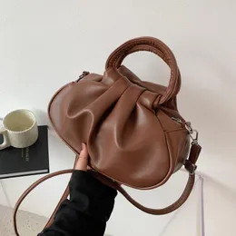 Bolsas de ombro para mulheres plissadas tendência simples tendência pequena mensageira fêmea feminina damas de grande capacidade bolsa