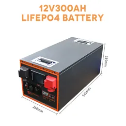 LiFePO4 Battery Pack 12V300Ah Deep Cycle For Golf Cart Home Solar Energy Storage Photovoltaic System Robot RV Forklift Ship Machine